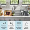 45&rdquo; Workstation Undermount Single Bowl 16 Gauge Stainless Steel Kitchen Sink with 2-Tier&nbsp;WorkFlow&trade; Ledge and Accessories